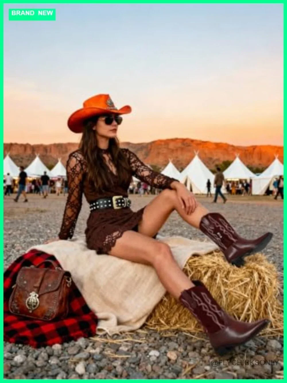 Women's Cowboy Boots Western Mid Calf Embroidery Patchwork Suede Cowgirl Boots
